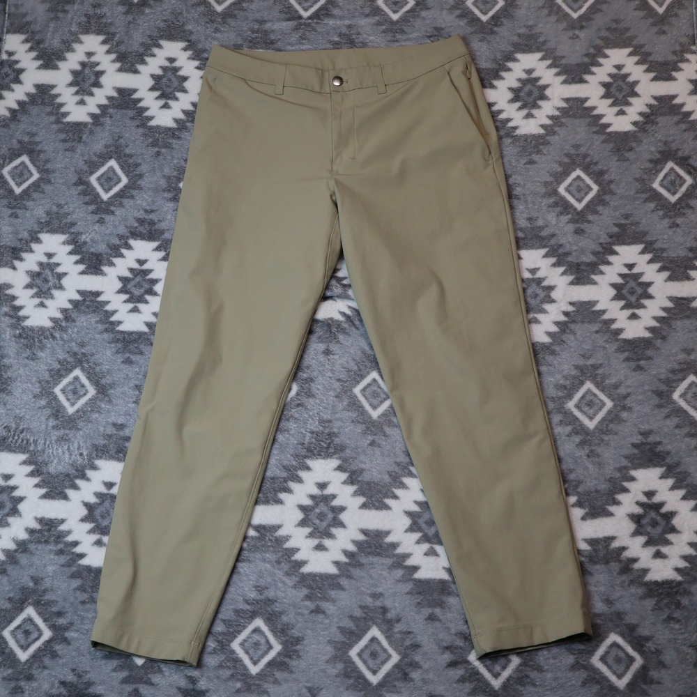 Lululemon Commission Pant Classic Khaki Tan Warpstreme LM5AQYS Mens 32 x 28